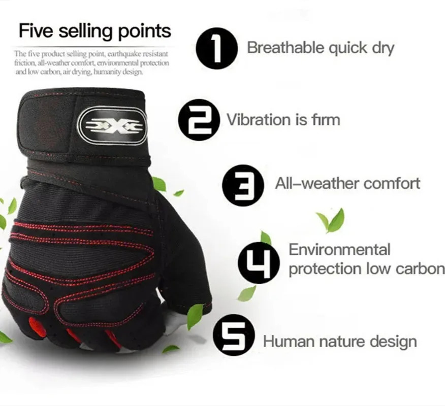 Outdoor Sport Gloves for Men Women Wrist Guard Fitness Gym Cycling Hiking Boxing Exercise Training Workout Long Fingerless 250729
