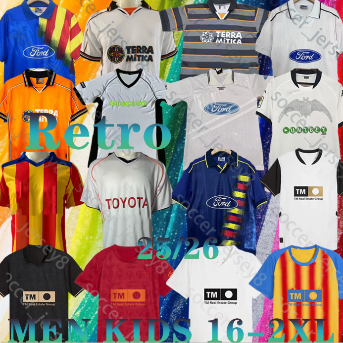 2025 2026 valencias soccer jerseys Retro 95 96 97 99 00 01 06 07 camisetas de futbol MENDIETA Romario PEPELU kids kits HUGO DURO GAYA GUERRA MUSAH men Football Shirts