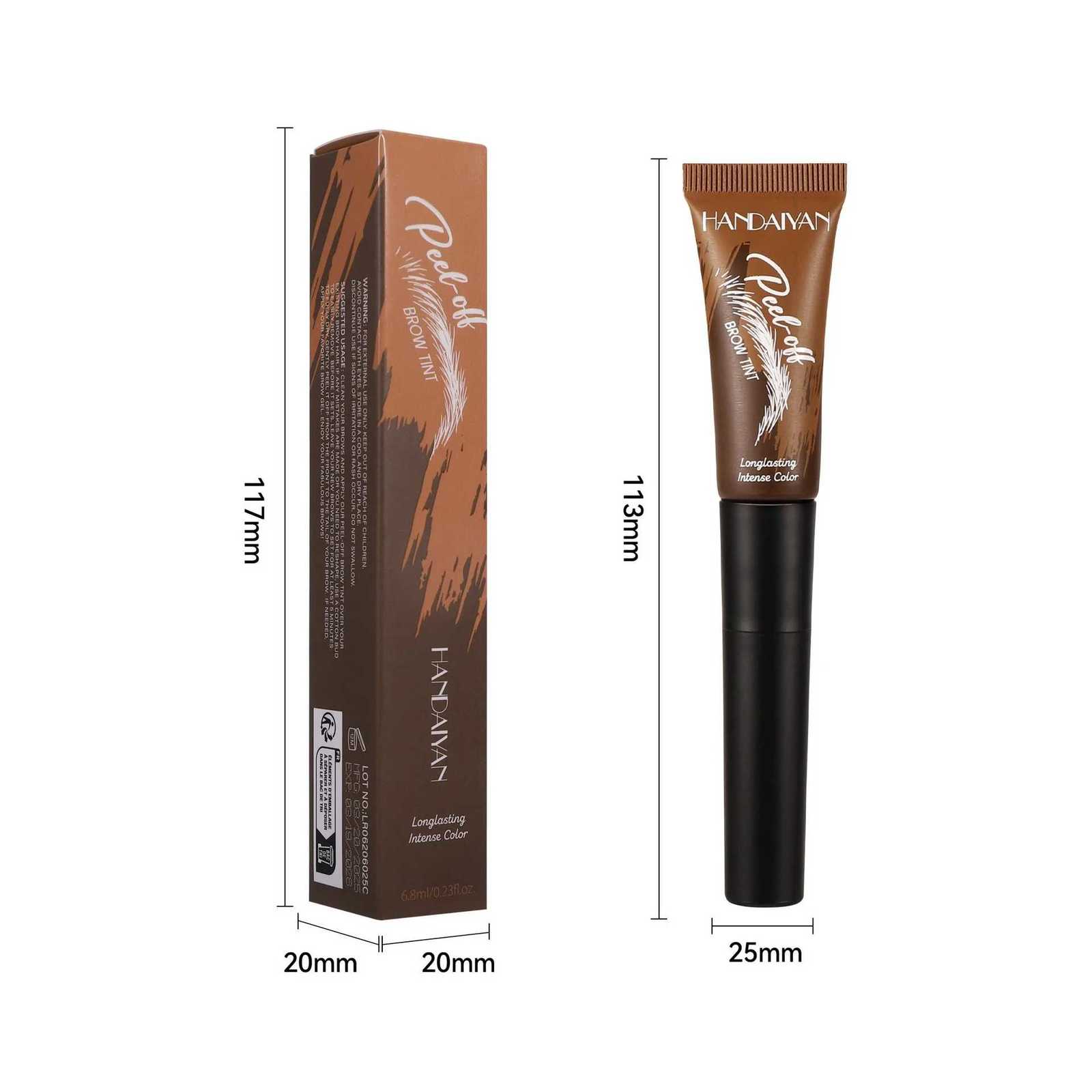 Eyebrow Gel Peel Off Natural Tinting Tattoo Waterproof Long Lasting Brown Eye Cream Coloring Eyebrow Glue Quick Dry Brow Makeup W250807