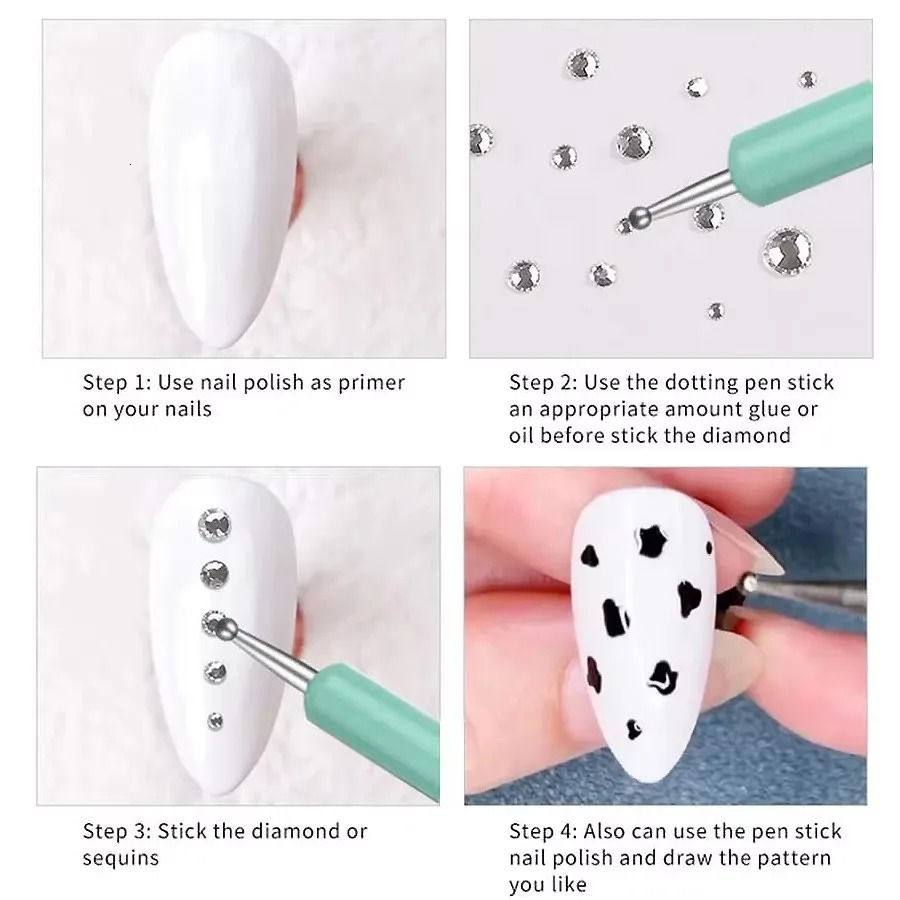 5pcs/Set Double-ended Silicone Head Carving Dotting Pen Brush Modeling Dotting Nail Art Pottery Clay Tool DIY Sculpting Tools 250805