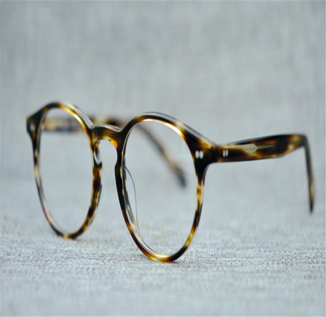 new men optical glasses frame oliver eyewear brand vintage round eyeglasses frames for women myopia glasses ov5241 with original b3703559