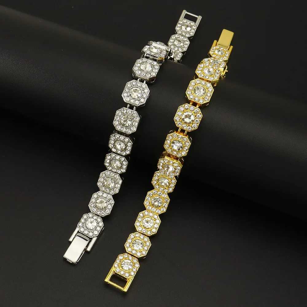 13MM Wide Ice Chain Bracelet for Men and Women Hip Hop Hand Chain Jewelry Accessories W250807