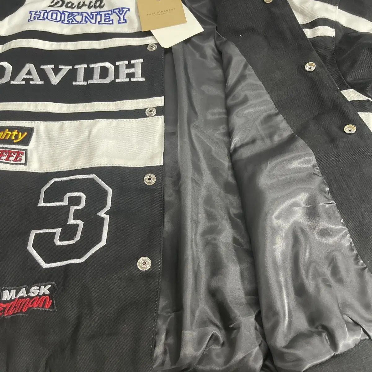 Heavy Industry Embroidery Coat In Outdoor Stand Collar Racer Motorcycle Clothing Men Women Racing Biker Jacket 250805