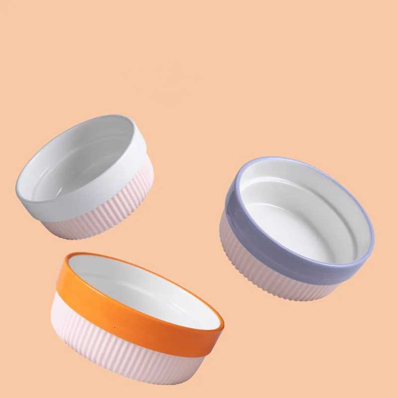 Silicone Anti Slip Ceramic Dog Basin Personalized Design for Cats and Dogs Drinking and Eating Bowls Pet Supplies Accessories Y250806
