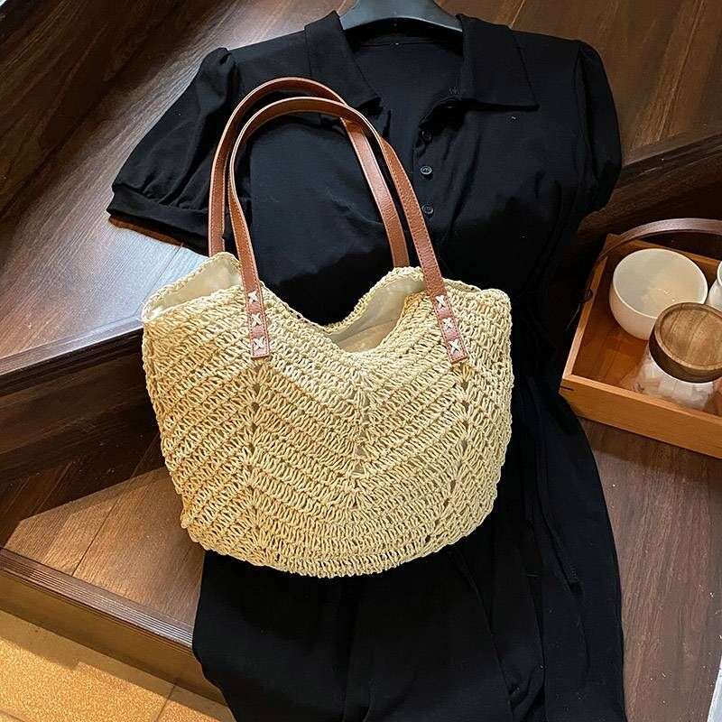 Fashion trendy bag for beach travel, women's handbag, shoulder bag, large capacity