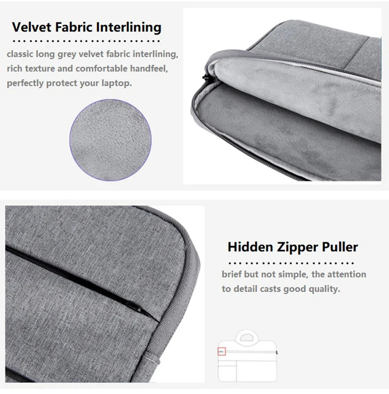 Water-resistant Universal Laptop Bag Sleeve 11 12 13 14 15 15.6 inch Notebook for Macbook Computer Handbag Briefcase Travel Bag 250807