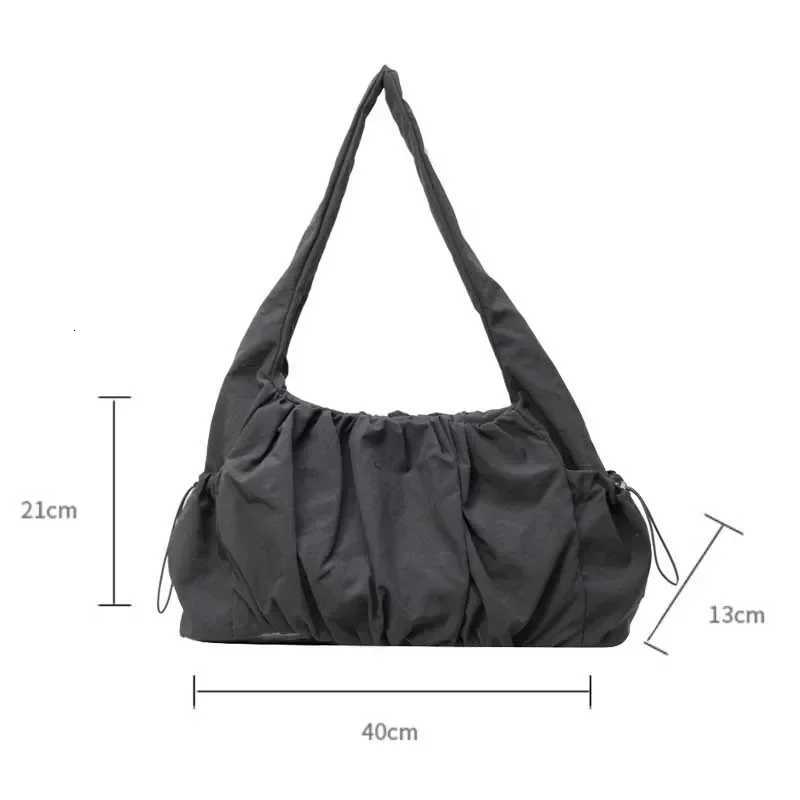 Nylon Cloth Bag Women Tote Bag Large Capacity Summer 2024 New All-Match Ins One-Shoulder College Student Class Bag Lady Handbag Z250807