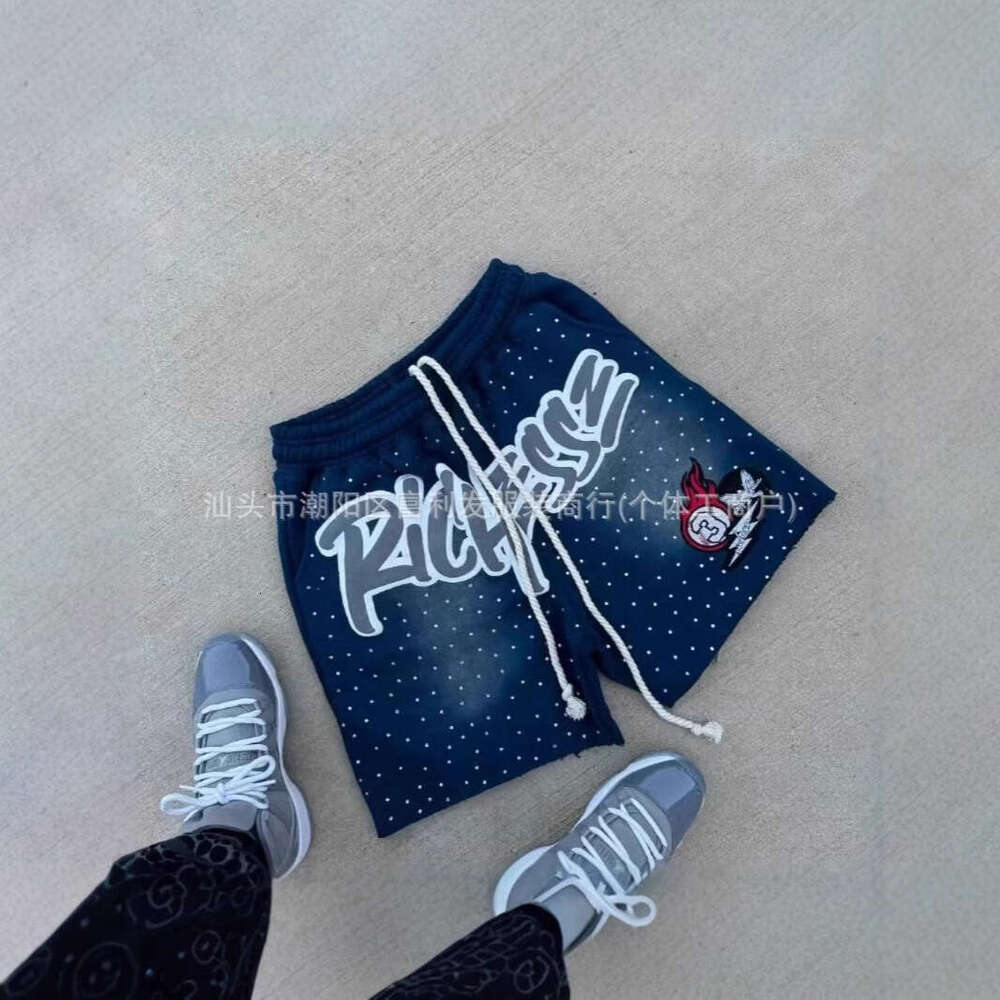 American Style Washed Personality Trendy Printed Loose Casual Shorts Summer New Pants