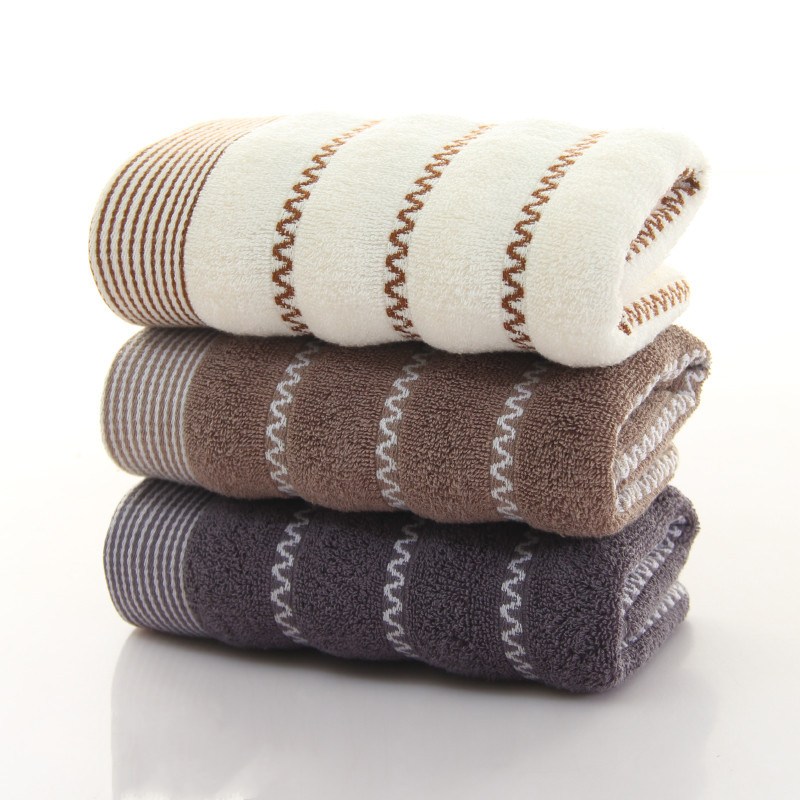 3pcs100% Egyptian Cotton Jacquard Woven Border Towel 35*75cm,Thickened Pure Cotton Quick Absorbent,Turkish Towels,Bathroom towels