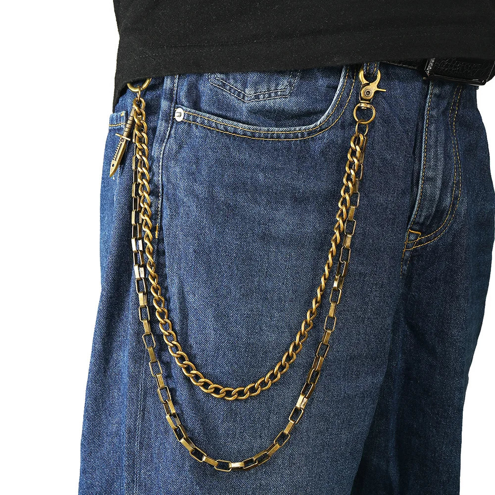 style pants chain fashionable and personalized denim accessories bag chain punk style double-layer waist chain 250806