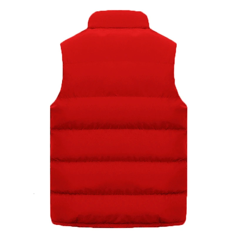 FGKKS Winter Men Vest Parkas Cotton Casual Sleeveless Stand Thick Clothes Solid Color Vest Jacket Male 250805