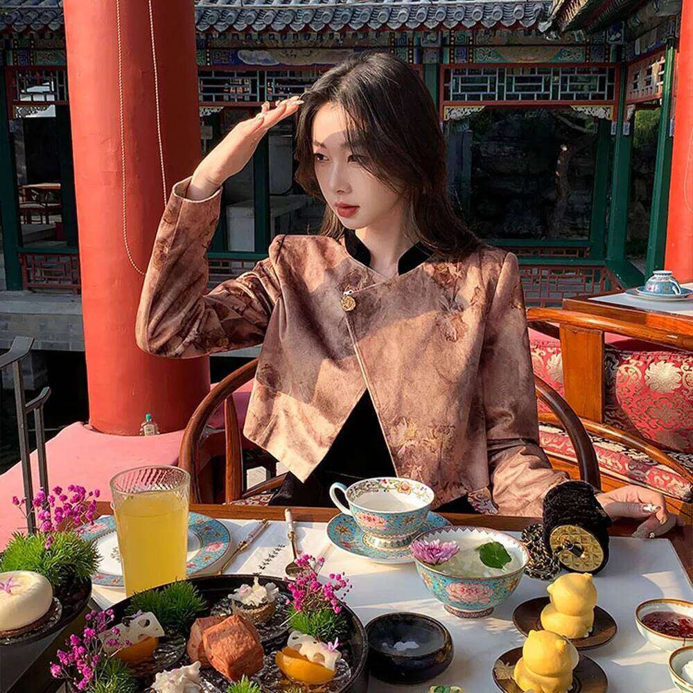 Designer Clothing 2025 Plus Size Women's Autumn And Winter Casual Loose Retro Cotton Coat Long Sleeve Comfortable Single Button Top 2024 New Clot