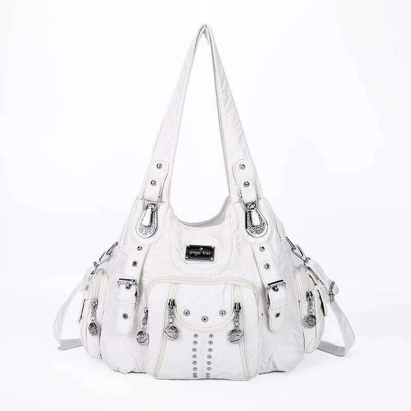 Angel Keith Fashion Women's Bag PU Leather Tote Bag Large Shoulder Wallet Bolsa Women's
