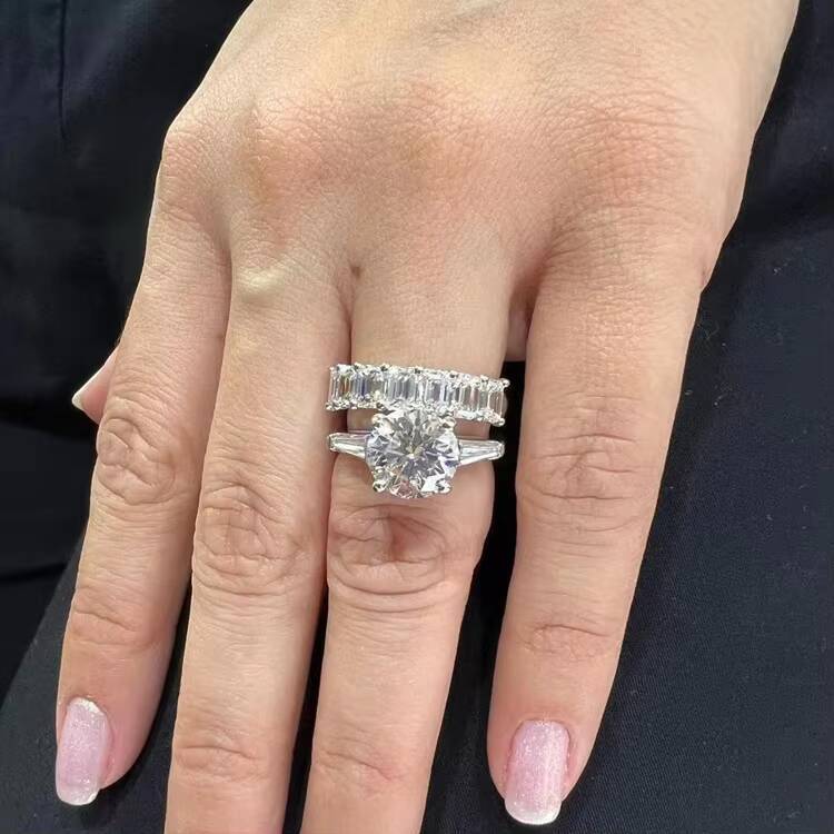 XINGGUANG Custom 1CT 1.5CT 2CT 2.5CT 3CT D VVS White Moissanite 9K 14K 18K Solitaire Diamond Engagement Wedding Gold Ring