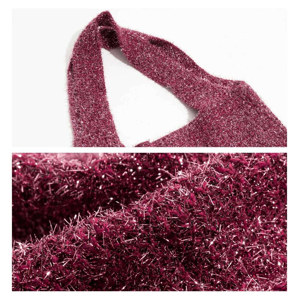 Designer Bag Luxury Bag Casual Sequins Knitted Women Shoulder Bags Colorful Crochet Lady Handbags Hobos Large Capacity Tote Bag Big Shopper Purses 202