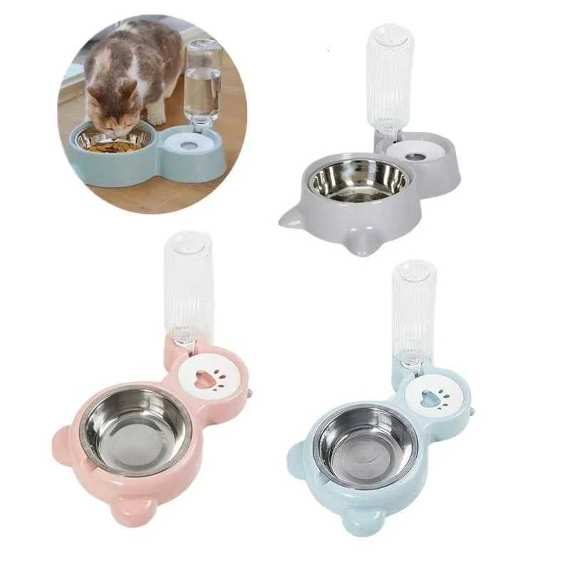 Pet Water Dispenser for Cats and Dogs Automatic Water Storage Pet Food Bowl Food Container with Waterer Pet Supplies Y250806