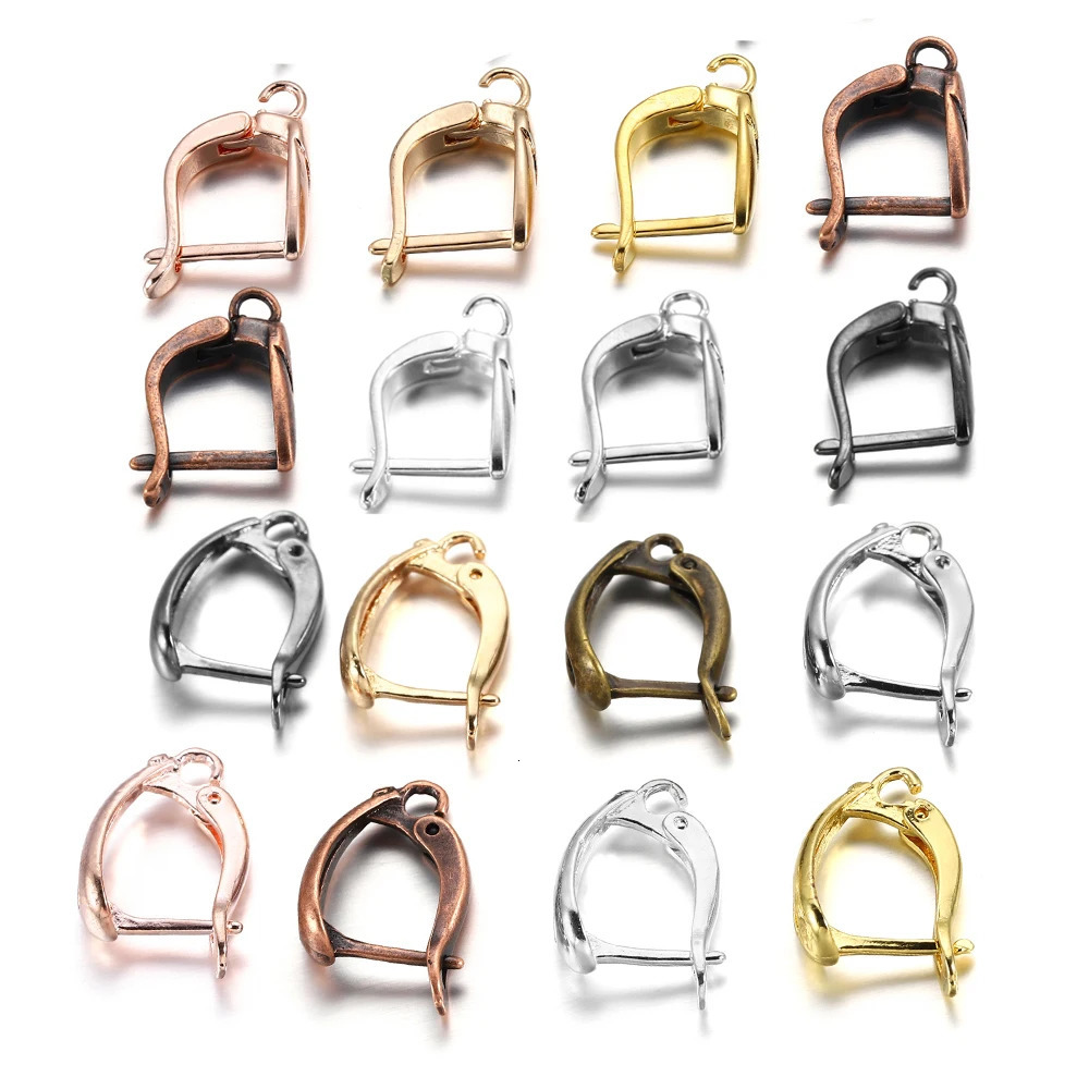 612Pcslot Gold Color French Earring Hooks Lever Back Open Loop Setting for DIY Clips Clasp Jewelry Making Accessories 250804