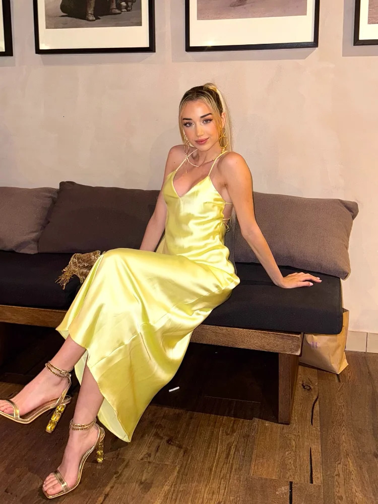 Women Off Shoulder Pink Satin Maxi Dresses Fashion Sleeveless Backless Bodycon Hollow Out Gowns Female Evening Party Robes 2025 250806