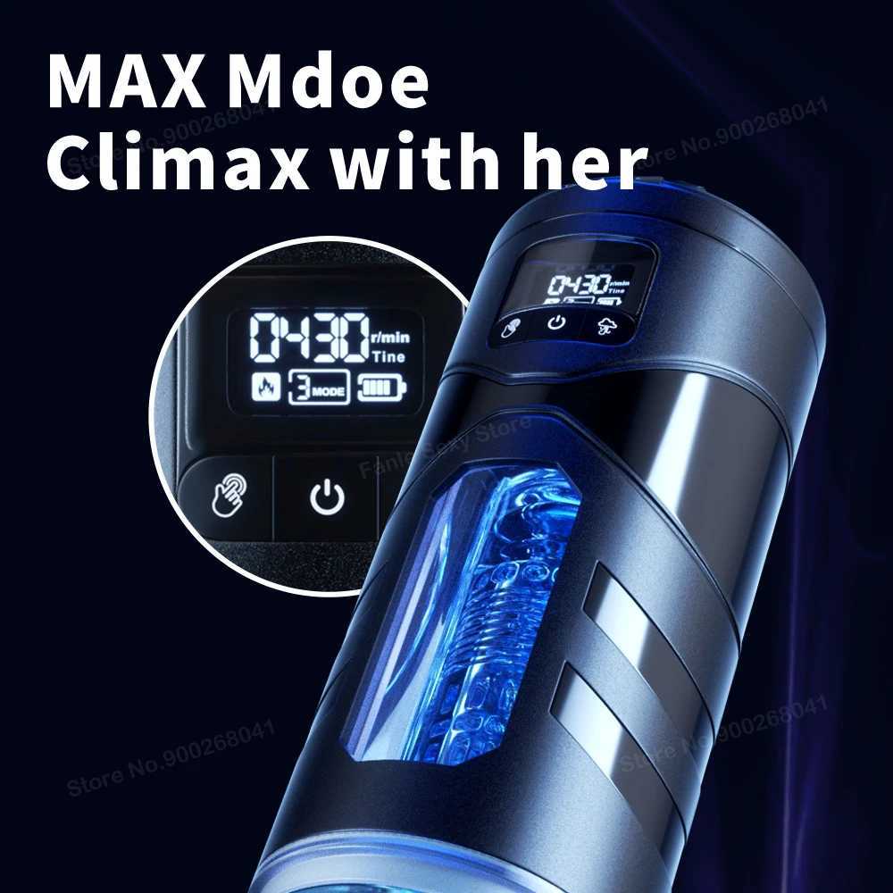 Automatic Heated Masturbation Cup for Men Sucking Pocket Pussy Adult Sex Toy Blowjob Machine Vagina Stroker Male Masturbators W250807