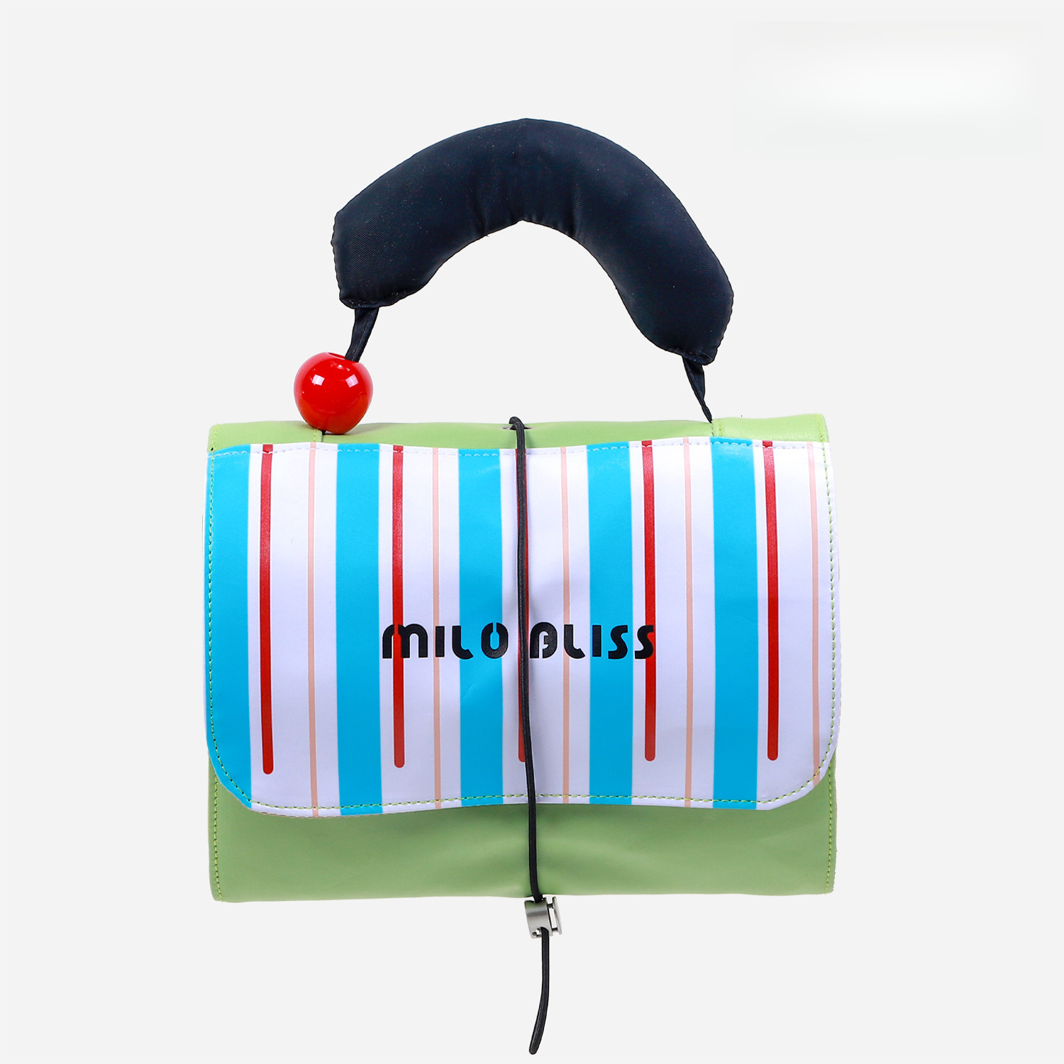 Free Shipping Designer Luxury Women's Makeup Bag Large Capacity Handbag Cute Color-block Striped Handheld Waterproof Toiletry Bag Storage Bag