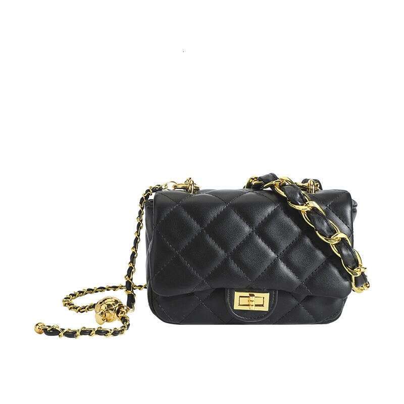 Baobao Women's 2024 New Trendy and Fashionable Golden Ball Lingge Chain Versatile Western Style Small Fragrance Single