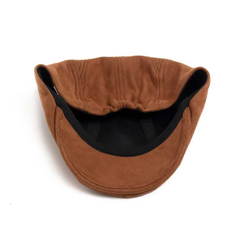 New Suede Autumn Winter Beret Fashion Vintage Men Women Newsboy Hat Casual Flat Visor C Berets For 54-58cm Head Circumference XJ250807