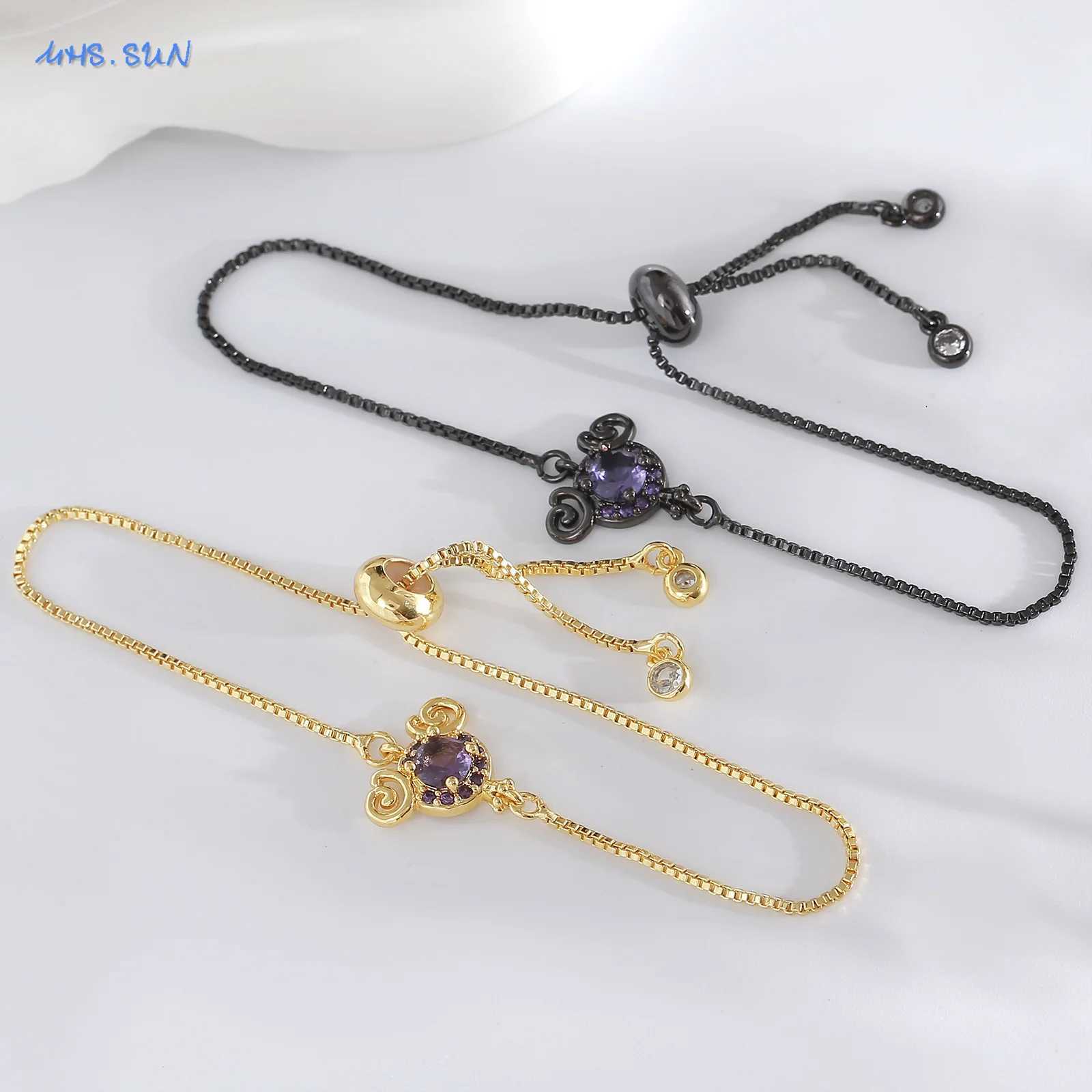 Sunsl Pumpkin Carriage Chain Bracelets Shiny Cubic Zircon Gold Color Bracelet Banquet Party Adjustable Jewelry For Women Men W250807