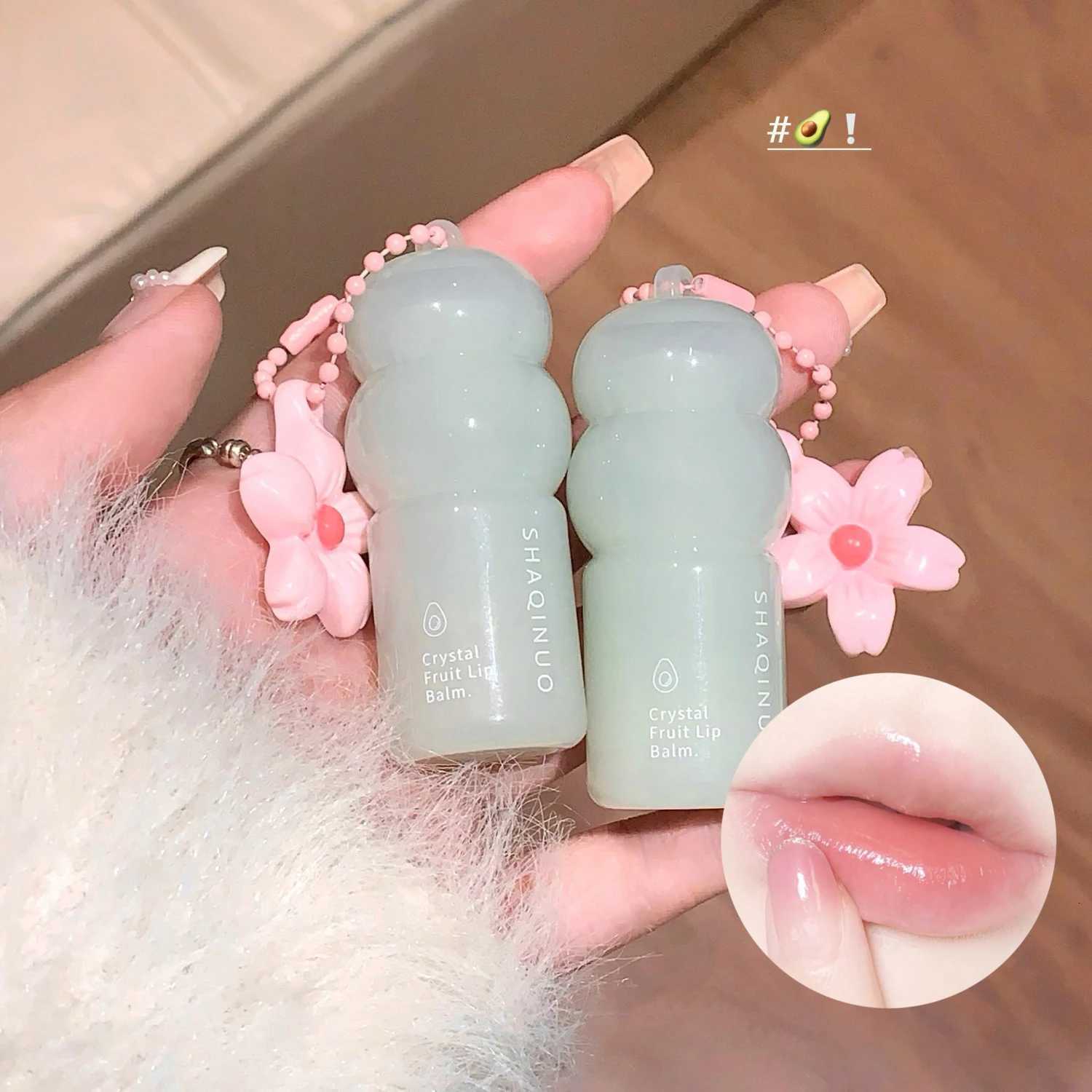 Crystal Fruit Moisturizing Lip Balm Transparent Jelly Mirror Lip Mask Stick Clear Plumping Change Color Lipstick Korean Lip CareXJ250807