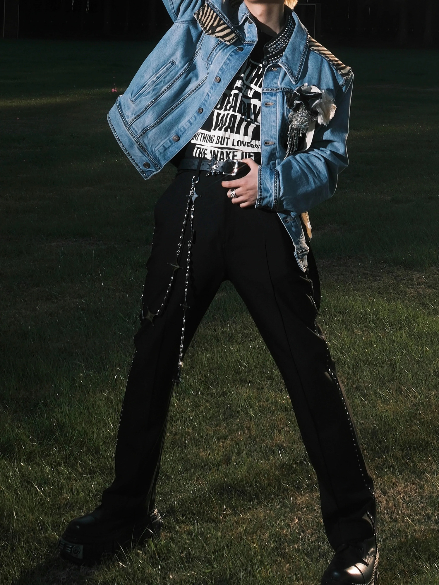 Retro Style Starlight Mens Pants Chain Multi-function Silvery Metal Ones Waist y2k Key Chain Hip Hop Punk Accessories 250805