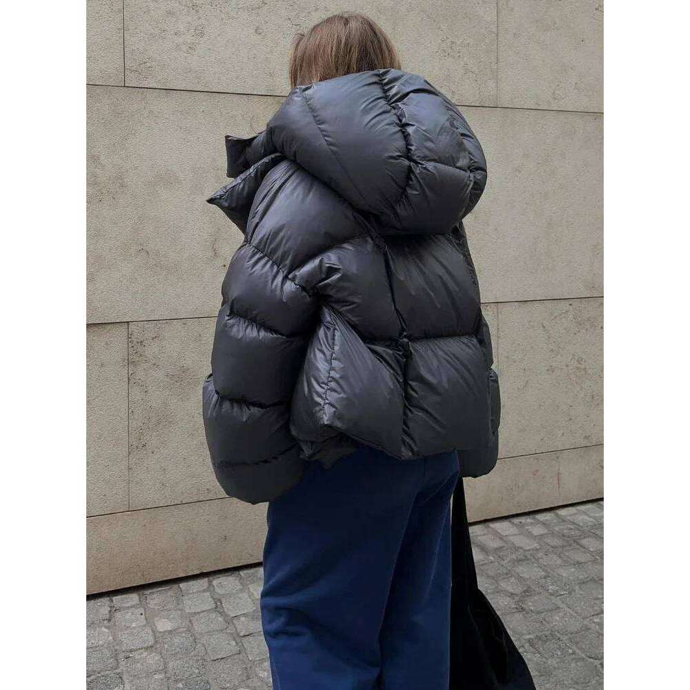 Designer Clothing 2025 TARUXY Thick Parkas Long Sleeve Top Women Autumn Winter Warm Coat Women's Street Fashion Hoodies Woman Cotton-Padded Jacke