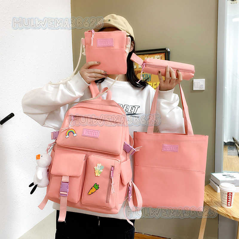 School Bag Female Junior School Student Casual Cute Elementary School Girl Backpack School Student Large Capacity Campus Soft Girl Backpack H250806