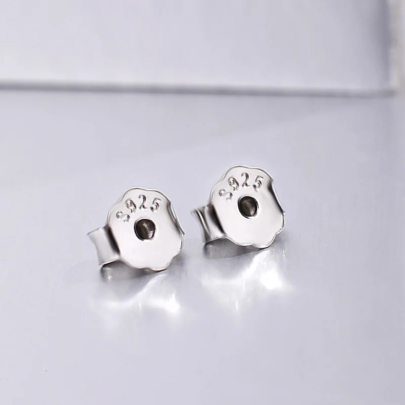 20PCSset Metal S925 Silver Color Earring Backs Hooks Stoppers Ear Post Nuts Accessories for Making Stud Earrings Diy Wholesale 250804