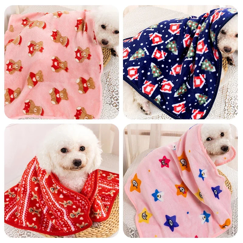 Soft Fluffy Pet Blanket Winter Warm Dog Blanket Cute Pet Bed Sheet Warm and Comfortable Cat and Dog Cushion Blanket Pet Supplies 250804