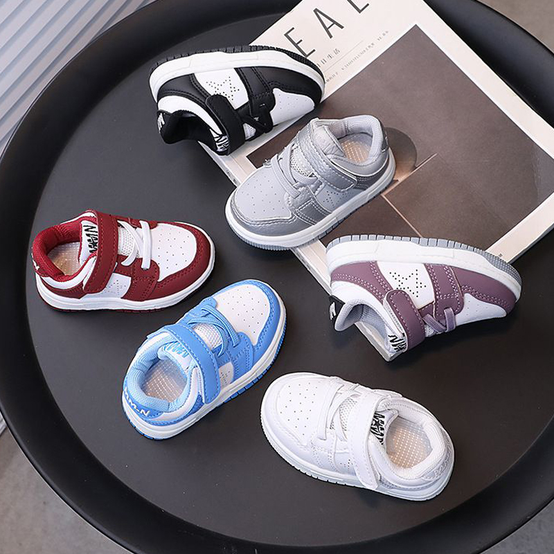 Toddler Kids Fashion Sport Shoes Children Flat Bottom Non Slip Shoes Kidszworld Hook and Loop Soft Sole Walking Sneakers Baby Casual Board Shoes Sizes