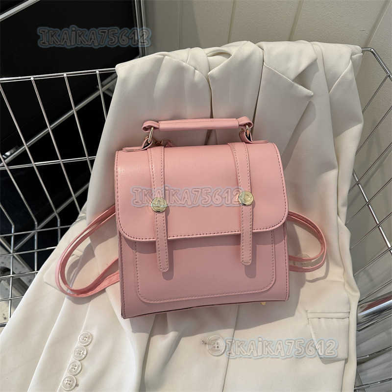 Minimalist Double Shoulder Backpack for Women College Style Bag Womens Bag 2023 New Fashion Casual Single Shoulder Handbag Small Backpack H250806