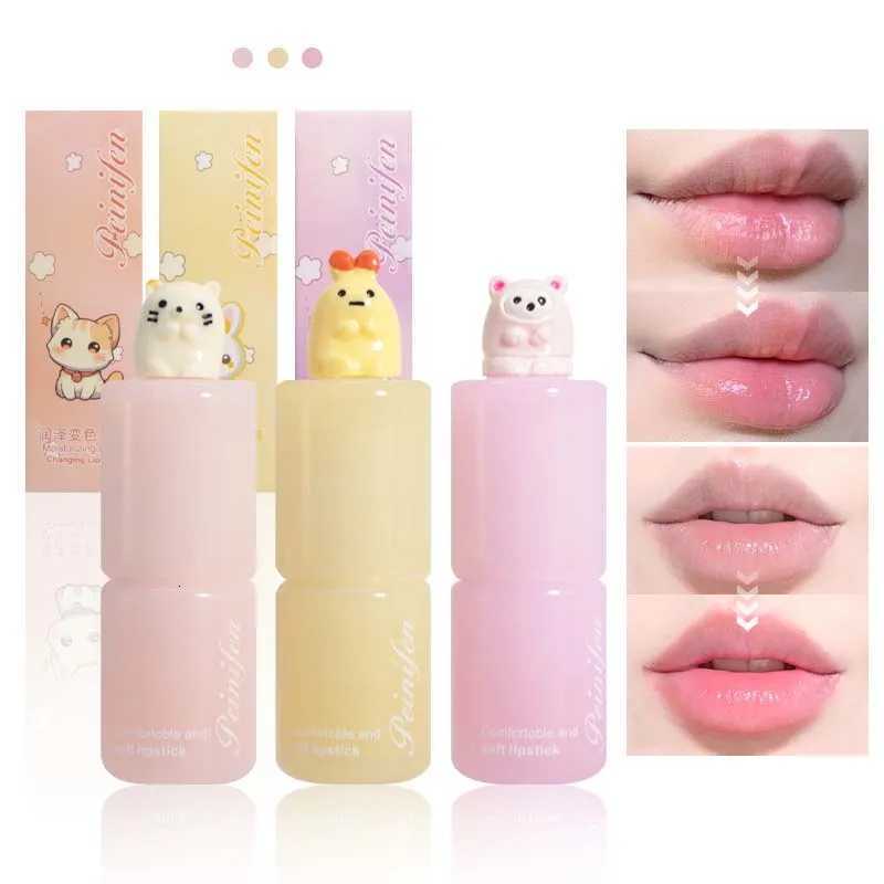 Three Color Cartoon Cat And Dog Cute Lip Balm Warm And Transparent Lip Care Lip BalmXJ250807
