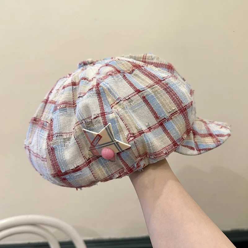 Womens Cute Hat Sweet Star Patterned Octagonal Hat Korean College Style Goes Well Versatile Beret Hat Trend By Painters Kaii XJ250807