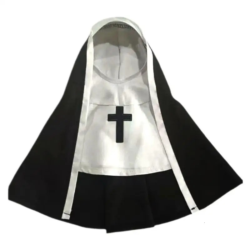 Pet Dress Cosplay Nun Headwear Puppy Kitten Nun Style Dress Halloween Dress Up Clothes Pet Costume Set Dog Transform Clothes 250805