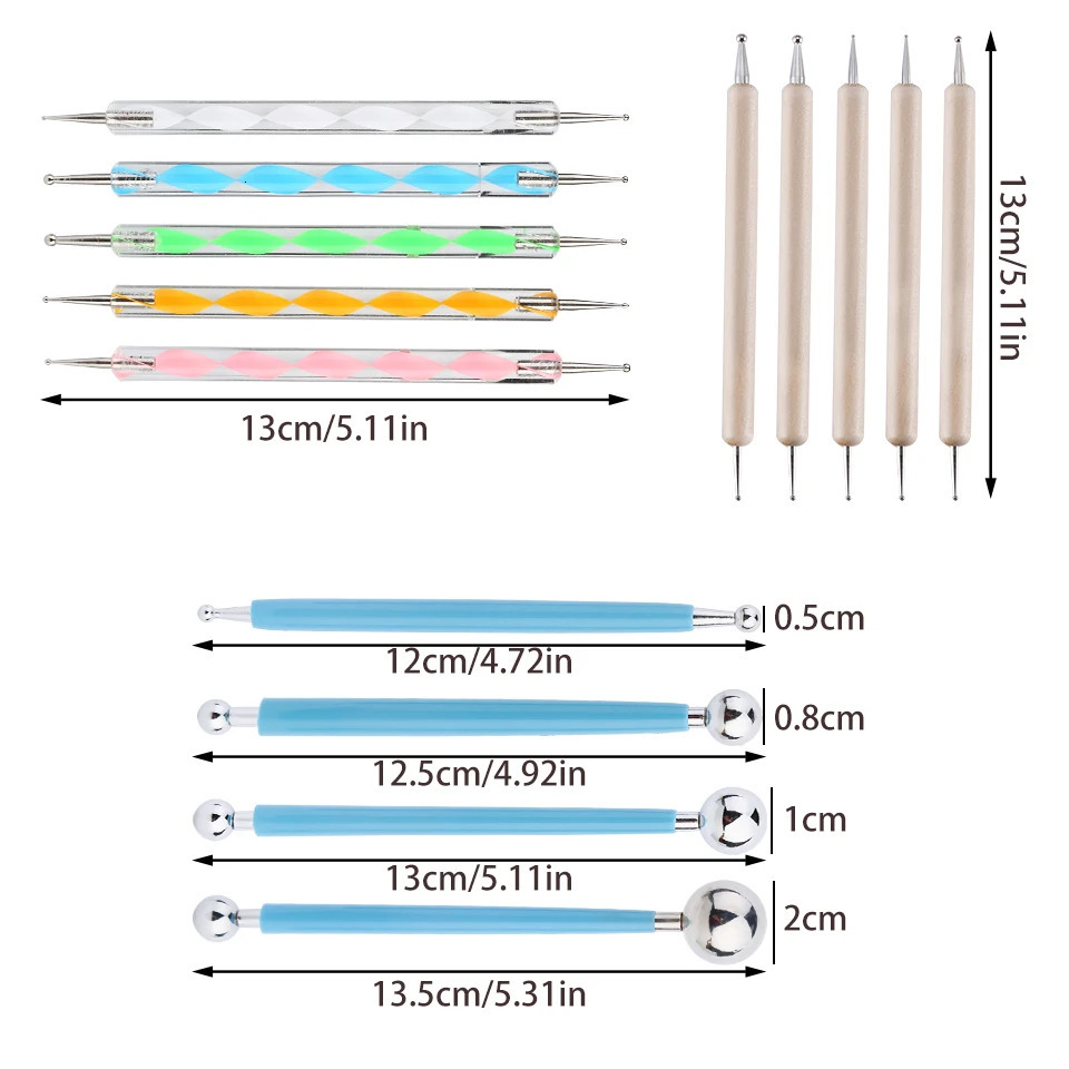 1 Set Playdough Tool Sculpture Tools Professional DIY Stainless Steel Polymer Clay Emboss Dot Shape Tool for Clay Carving 250805