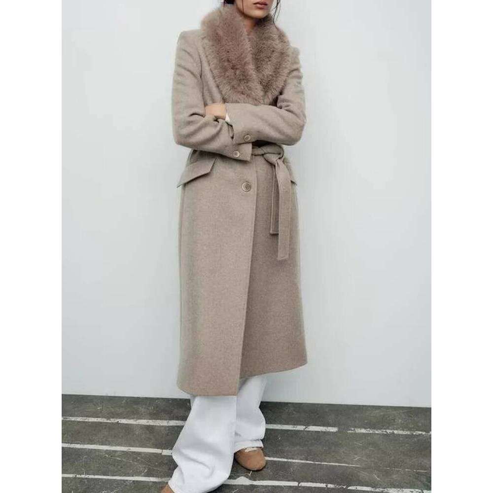 Chic Overcoat Designed With Comfortable Padded Inserts and Stylish Embellished Detailing