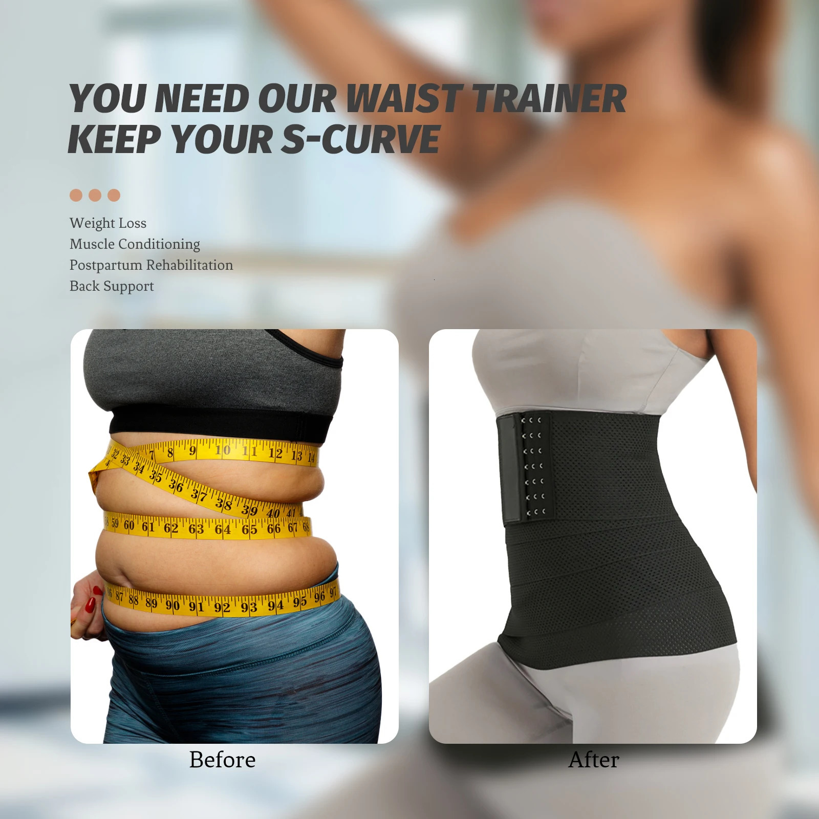 Women Waist Trimmer Belt Tummy Control Waist Cincher Wrap Abdomen Slimming Shaper Waist Bandage Wrap Trimmer Belt 250805