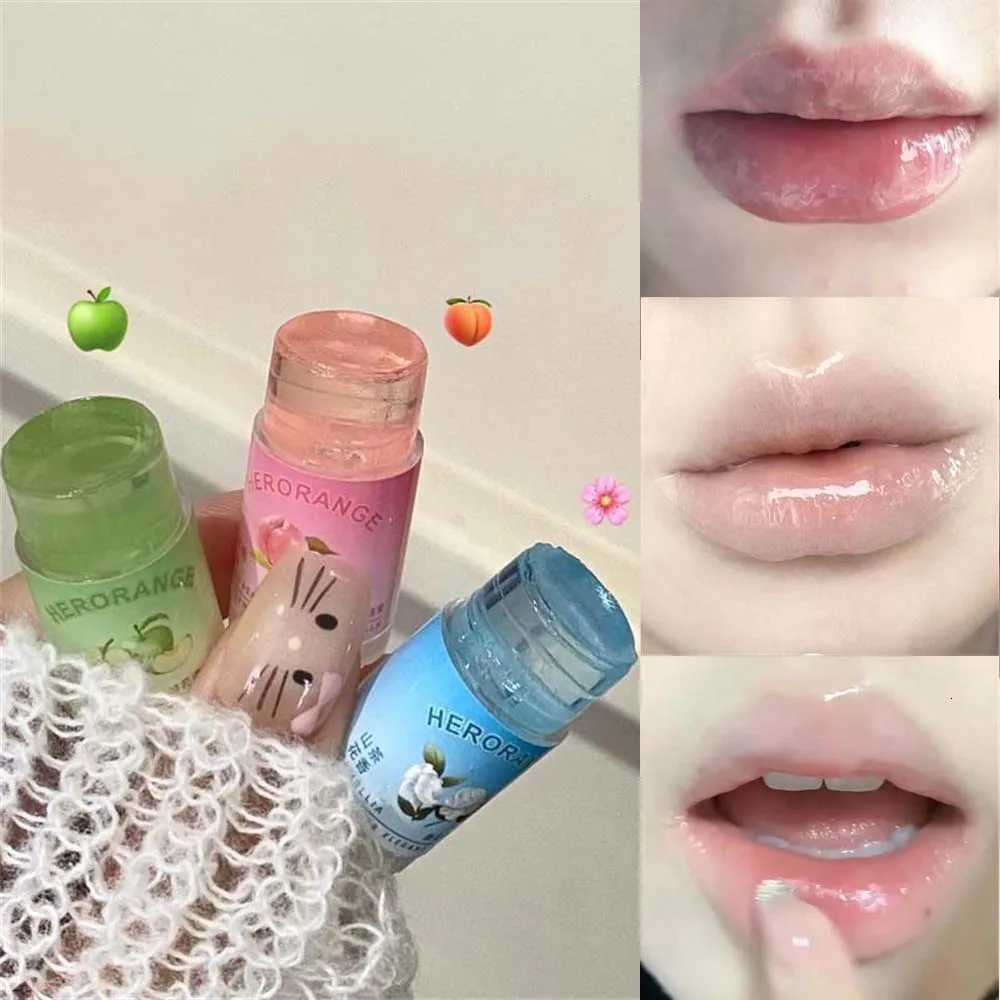 Transparent Coconut Fruit Lip Balm Lip Care Moisturizing Fade Fine Lines Jelly Lip Gloss Lipstick Anti-drying Hydration MakeupXJ250807