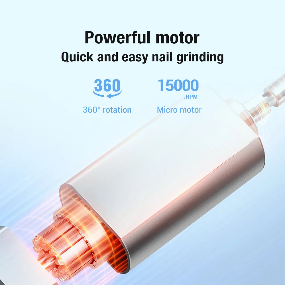 Professional Electric Nail Drill Machine Cordless Manicure Cutter For Nail Repair ned Gel Removing For Salons Nail Tools 250807