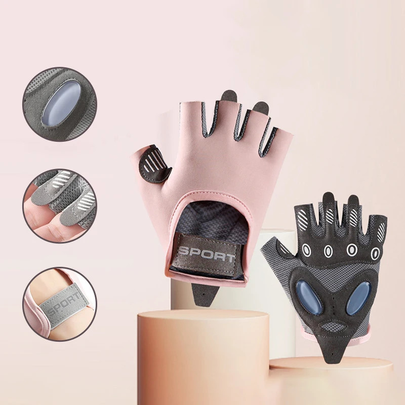 Fitness Cycling Gloves Men Women Anti Slip ShockAbsorbing Ice Silk Gym Summer Breathable Yoga Sports Train 250729