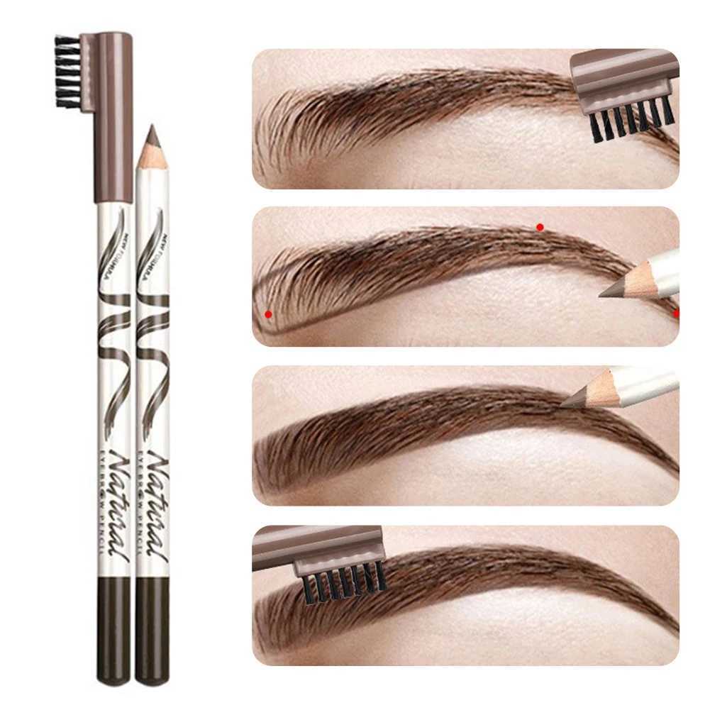 1PC Microblading Eyebrow Pen Waterproof Permanent Makeup Eye Brow Pencil Positioning Lip Dark Brown Eyebrow W250807