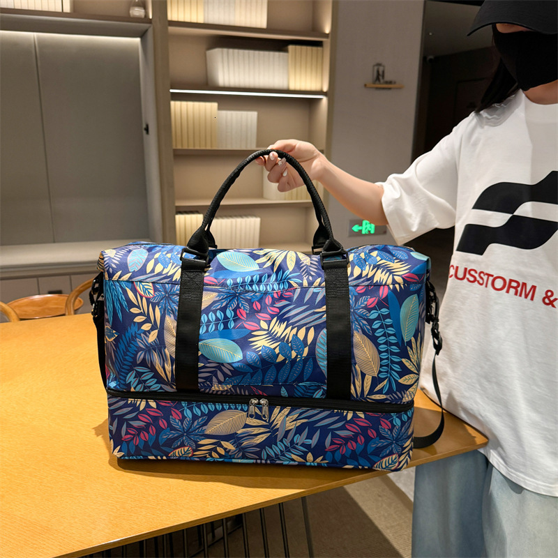 Handheld Travel For Women, Large Capacity Short Trip Storage Bag, Camouflage Oxford Cloth Yoga Fiess Bag