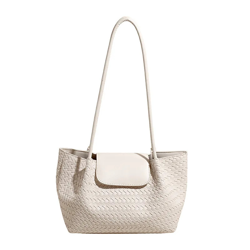 Summer Quilted Shoulder Bag for Women PU Leather Lightweight Crossbody Vintage Tote Commute Travel Essentials 250807