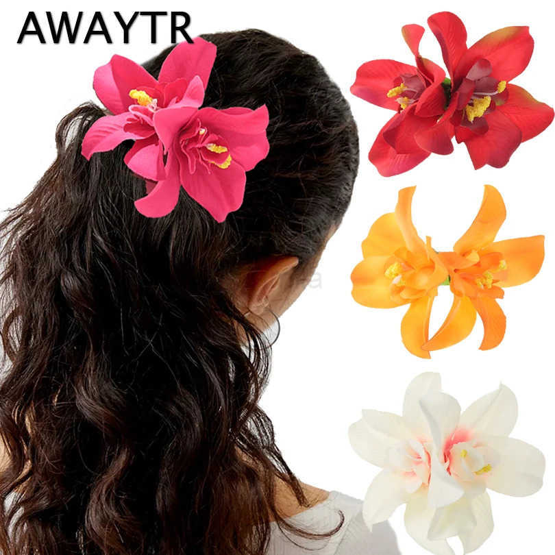 Elegant Bohemian Flower Small Hair Clips Faux Flower Side Pins Hairpin Vacation Beach Hair Accessories for Women U250807
