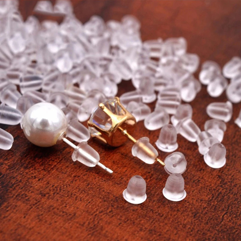 200pcslot Rubber Earring Back Silicone Round Ear Plug Blocked Caps Earrings Stoppers For DIY Parts Jewelry Making 250804