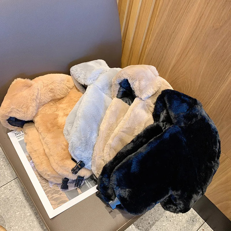 Womens Winter Thickened Warm Beanie Russian Caps Korean Fashion Ushanka Earflap Pilot Hat Womens Trend Bomber Hat Adjustable 250806